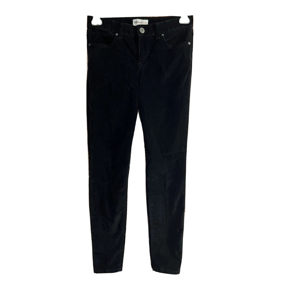 Style&co  Women's Size 4‎ Velvet  Soft pants Skinny Black Tall